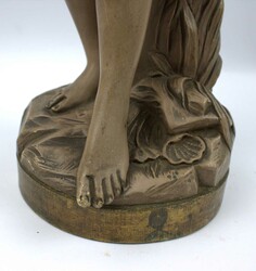 Terrakotta Skulptur "Nude Baigneuse - badende Frau", signiert ...
