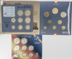 Spanien 1999/2001, drei Kursmünzensätze, kassenfrisch.Automatically ...