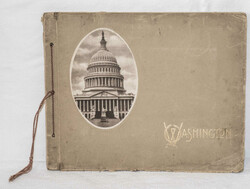 Alte Fotomappe mit schwarz - weiß - und Farbbildern von Washington. ...