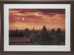 Bent Rej, "Valley of the Temples", Druck, hinter Glas gerahmt. Maße: ...
