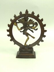 "Shiva Nataraja" Bronze / Messing Statue mit Darstellung des ...