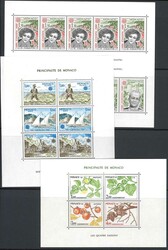 Monaco, 75 verschiedene postfrische Blöcke in einem Einsteckbuch ...