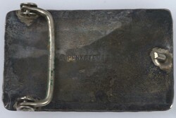 A. PENKETEWA Gürtelschnalle, Silber geprüft, mit Türkissen besetzt ...