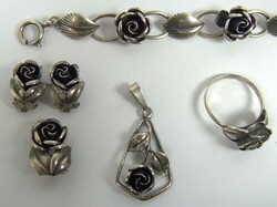 Schmuckset, 925er Silber, bestehend aus Armband, Länge ca. 19 cm, ...