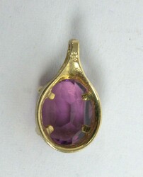 Pendant, 333 yellow gold, set with amethyst