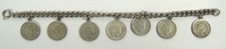 Coin bracelet Confoederatio Helvetica 5 Rappen coins