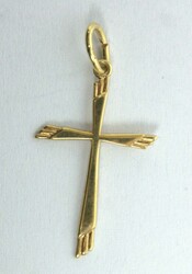 Pendant "Cross", 585 yellow gold