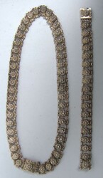 Schmuckset, 835er Silber, bestehend aus 1 Collier, Länge ca. 39,5 cm ...