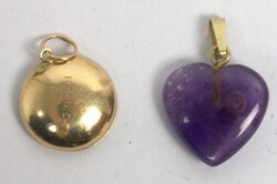 2 Anhänger, 585er Gelbgold, verschiedene Modelle