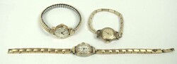 Three ladies' mechanical wristwatches. Function tested. Good condition