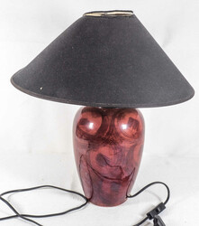 Tischlampe mit Stoffschirm. Höhe: ca. 43 cm. Funktion geprüft. ...