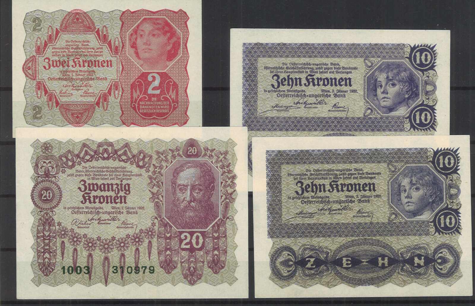 110.370.20: Banknotes - Austria - Republic