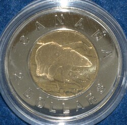 Kanada 2 Dollar Münze "Polar Bär 2000" im Proof-Set mit Briefmarken ...