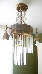 ART DECO Große Lampe mit Abhängungen. Besichtigung empfohlen! NUR ...