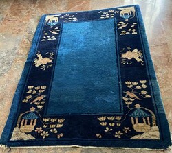 handgeknüpfter Peking blau chinesischer Teppich, mit ...