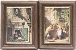 Zwei Ölgemälde, originalgetreue Reproduktionen nach Carl Spitzweg. ...