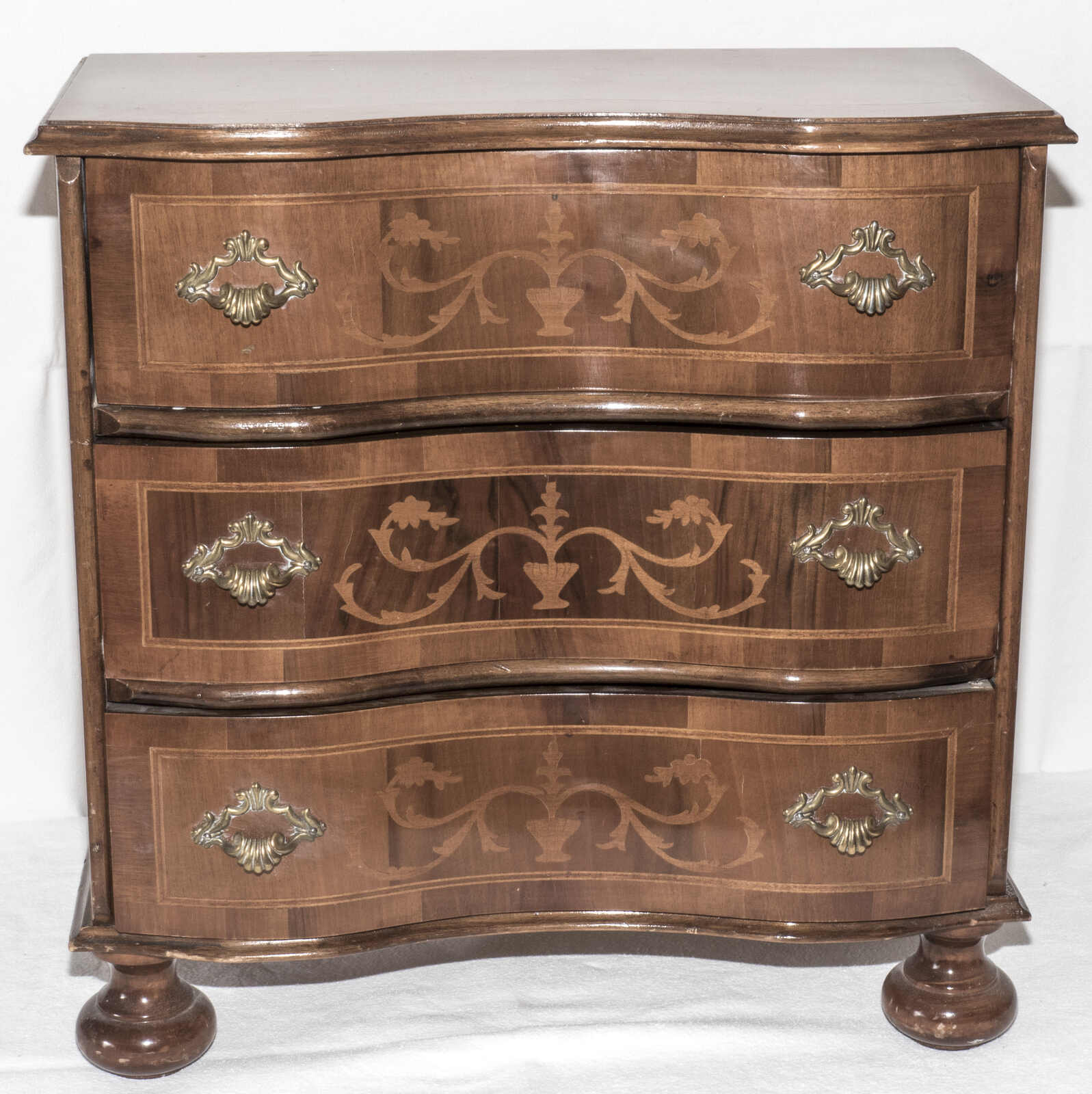 Biedermeier Schubladenkommode, Holz mit Intarsien. Maße: ca. 59 cm x ...