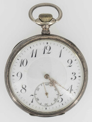 Galonne Taschenuhr, Silber, beide Deckel gepunzt, mechanischer Aufzug ...