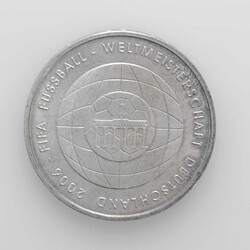BRD 2006, 10 Euro - Silbermünze "Fußball - WM 2006", Silber 925, ...