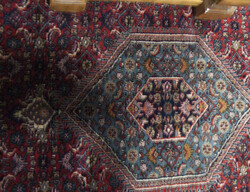 Handgeknüpfter Orientteppich mit Fransen, India Bidjar 960. Wolle, ...