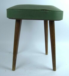 Thonet, modernistischer Hocker mit Original Thonet Schild. Hocker mit ...
