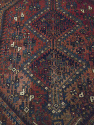 Hand-knotted oriental rug, likely Persian, with a central medallion ...