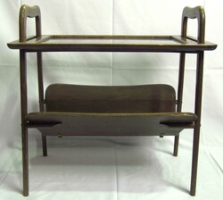 Teewagen/Servierwagen, 1950/60er Jahren, Holz, mit Glasplatte. Mit ...