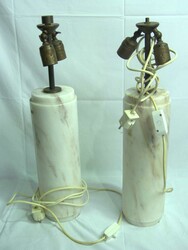 2 Tischlampenfüße, Füße aus schwerem Marmor, ohne Schirm. ...