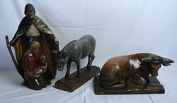 Große Krippenfigurengruppe, dabei Josef &amp; Maria &amp; Jesukind, ...