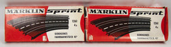Märklin Sprint, gebogenes Fahrbanstück 45°, 1261. 2 Packungen in ...