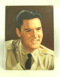 Ölgemälde auf Platte "Elvis Presley" unbekannter Künstler. Maße: ...