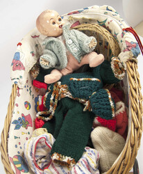 Lot of doll accessories from an estate sale, consisting of a doll's ...