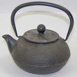 "Tetsubin" Japanische Teekanne aus Gusseisen mit Relief-Design und ...