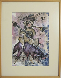 Fernando Jose Pereira (1961-), Mischtechnik, Musicante, rechts unten ...