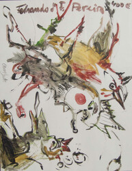 Fernando Jose Pereira (1961-), Mischtechnik,abstrakte Kunst, links ...