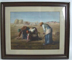 Druck "Heuernte", hinter Glas gerahmt. Maße mit Rahmen: Höhe ca. 56 ...