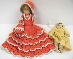 2 antike Püppchen aus Auflösung, dabei auch 1 Schildkröt. ...