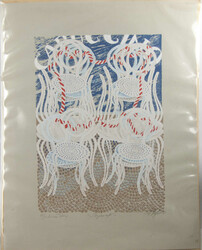 Maryam Keyhani, limitierter Druck "Straßencafe", signiert. Maße des ...