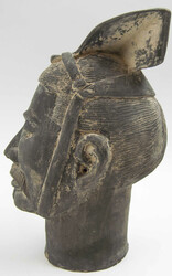 Chinesischer Kriegerkopf im Xi´an Stil aus Ton, wohl Nachbildung des ...