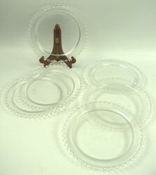 6 Lalique glass plates, all signed. Diameter approx. 20.5 cm