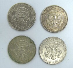 Lot Kennedy Silver Half Dollar, 1x 1964 and 3x 1969
