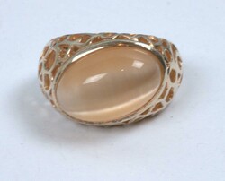 Damenring, 925er Silber vergoldet, besetzt mit Schmucksteinen. ...