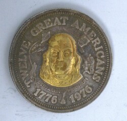 Silbermedaille Twelve Great Americans Benjamin Franklin, Durchmesser ...