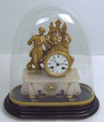French mantel or table clock "Figure of a gentleman in traditional ...