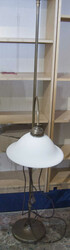 Floor lamp, Berliner Messinglampen GmbH, with frosted glass shade. In ...