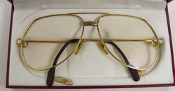 CARTIER VENDOME Santos Sonnenbrille, 22K vergoldet. Mit ...