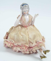 Antique porcelain figurine, presumably a so-called "walking doll", ...