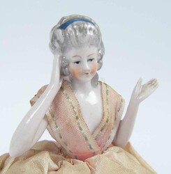 Antique porcelain figurine, presumably a so-called "walking doll", ...