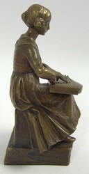 Peter Tereszczuk 1875-1963, Jugendstilfigur "Zither Spielendes ...