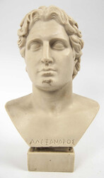 Büste Alexander der Große aus Kunstharz Höhe ca. 29,5 cm  ...